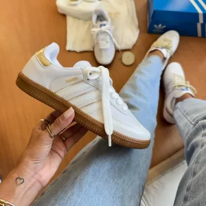 Adidas Samba OG Branco Dourado