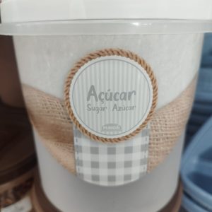 Pote com tampa açúcar